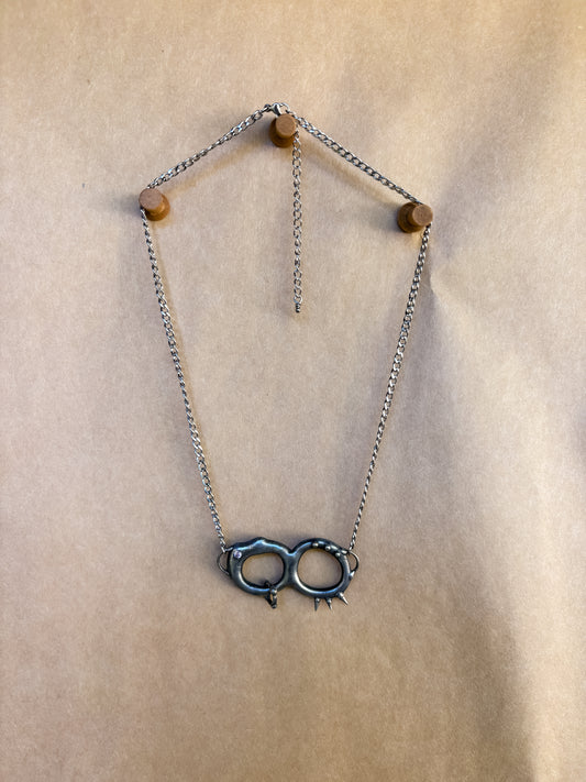 infinity pink junk pendant