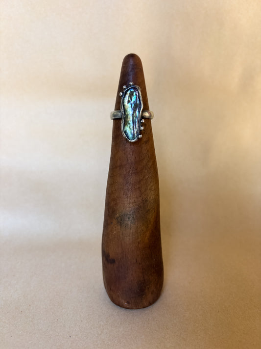 wide river pearl ring