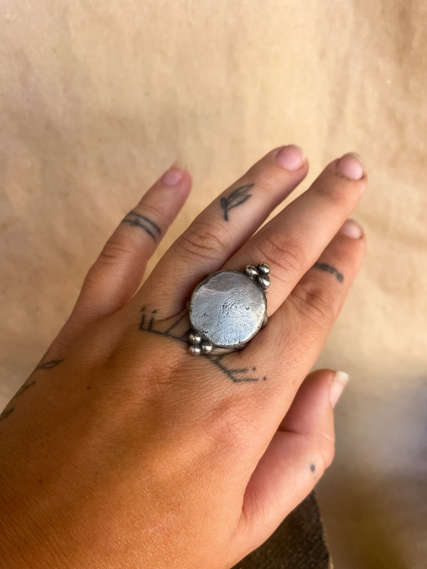 silver mirror ring