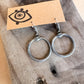 baby blue eyed ouroboros earrings