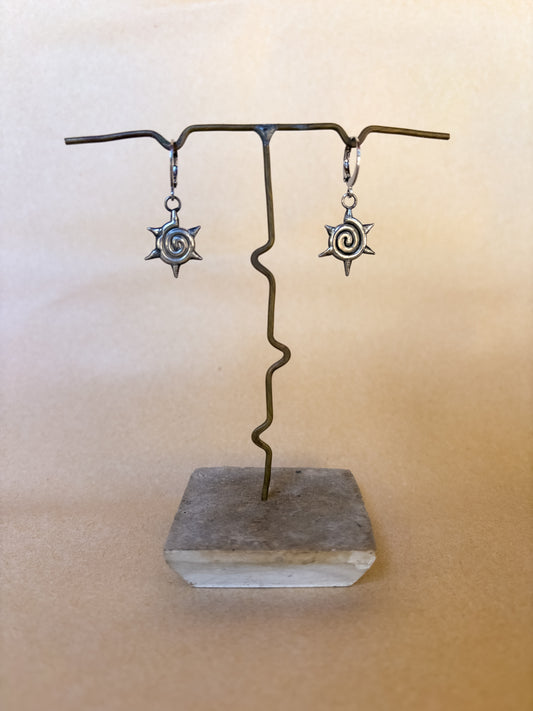 swirl spike earrings