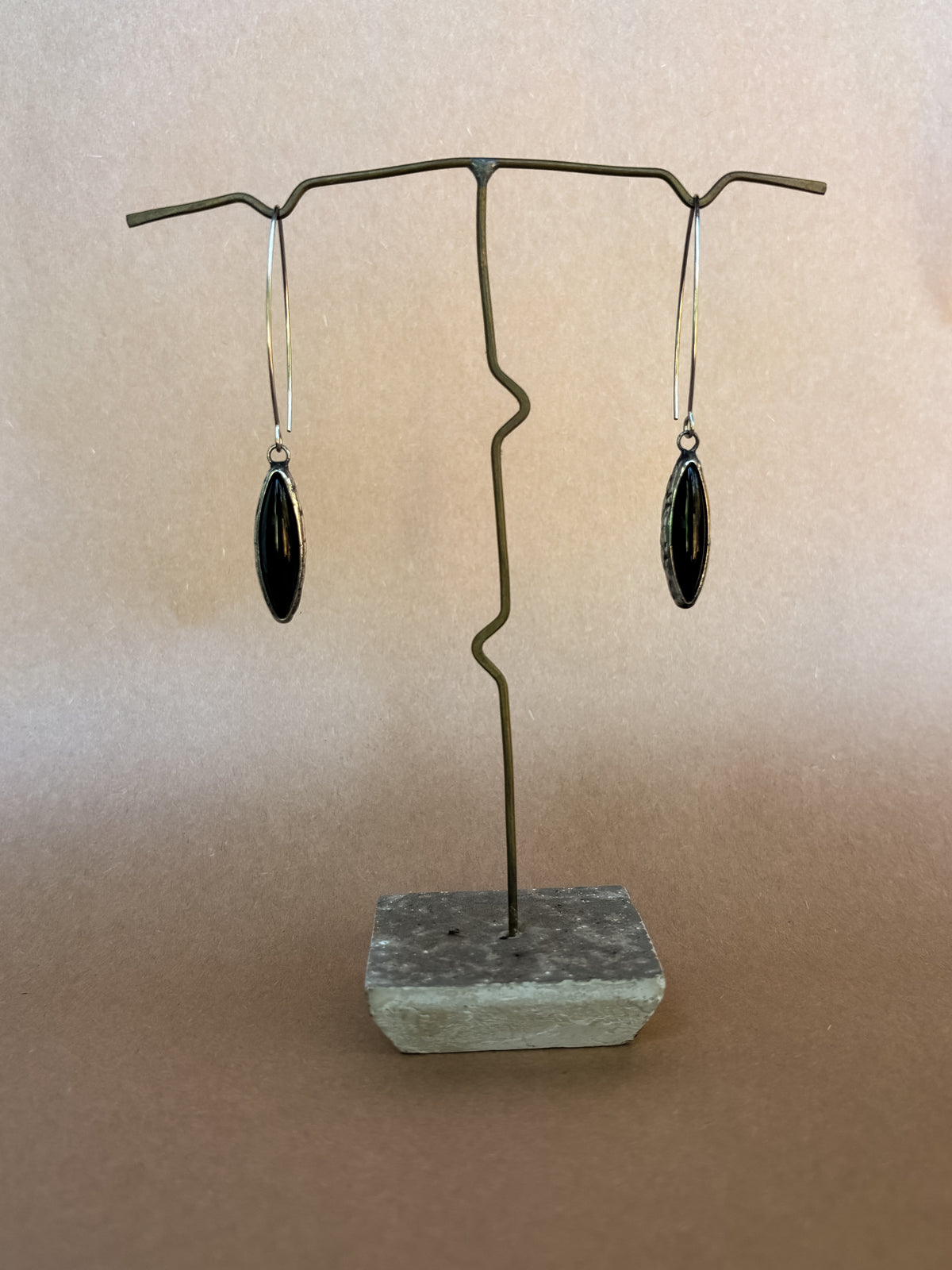 black drop earrings