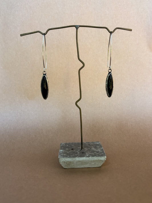 black drop earrings