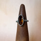 studded amber ring