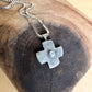 blue gemmy cross necklace
