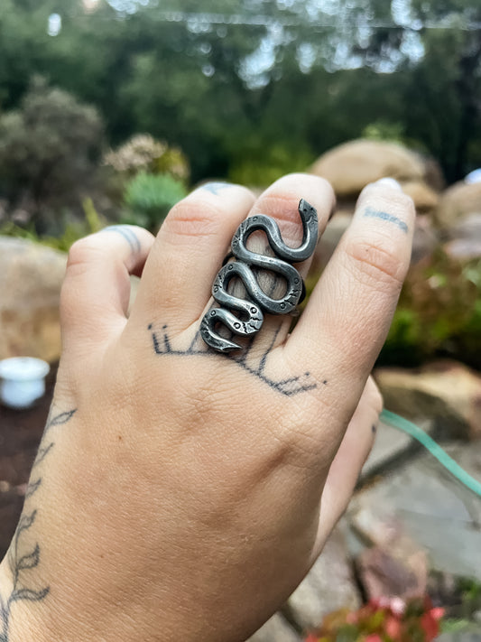 squiggly snake ring