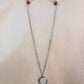hammered crescent moon necklace