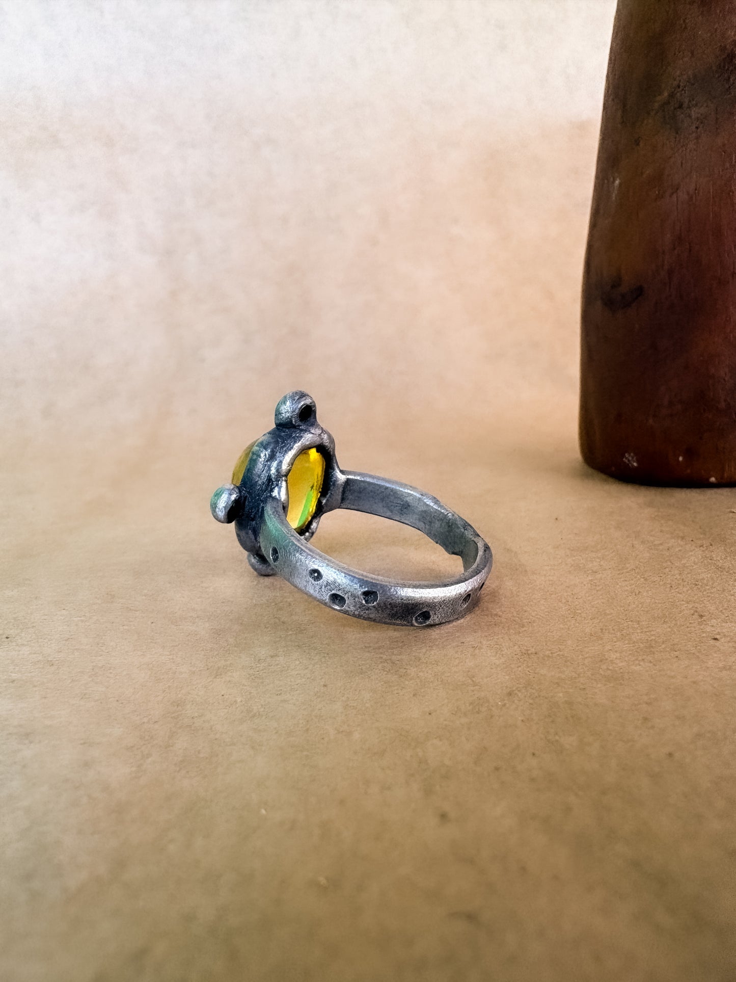 yellow dotty ring