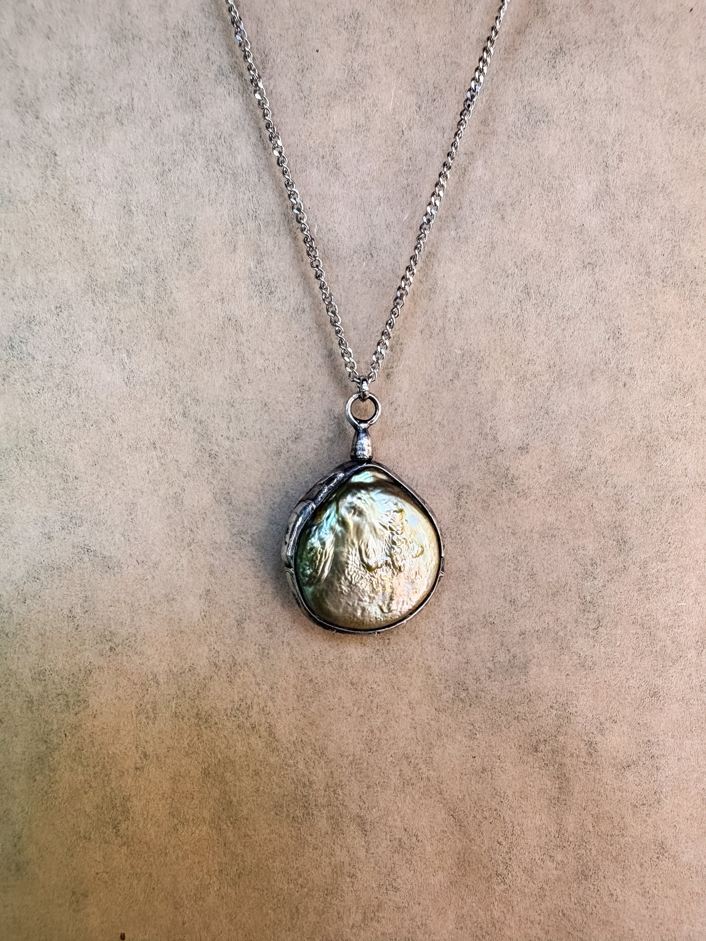 honey pearl wrap necklace