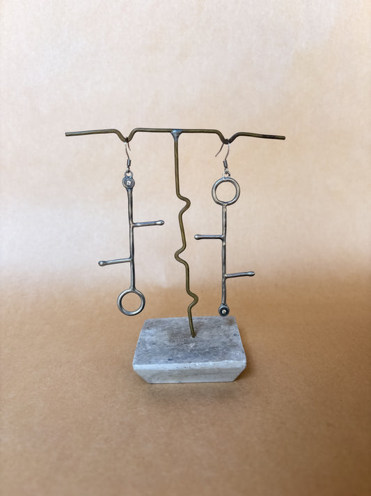 lemon yellow sigil earrings