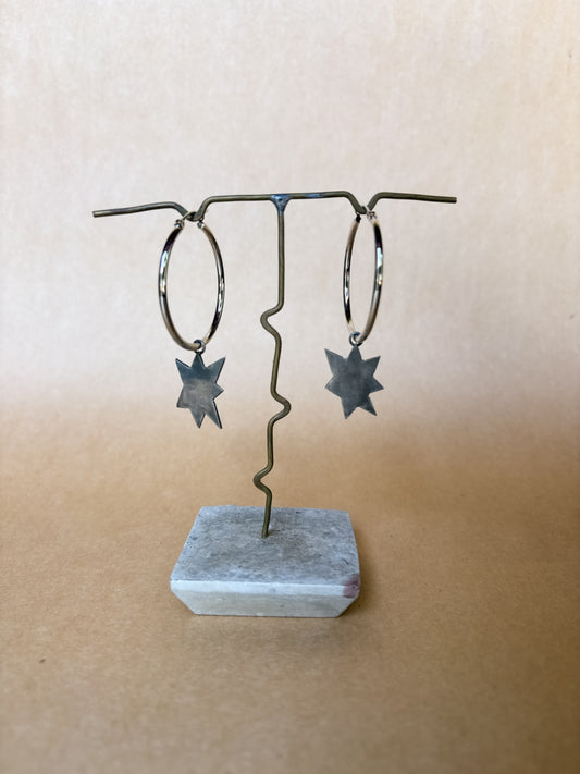 big spark hoop earrings