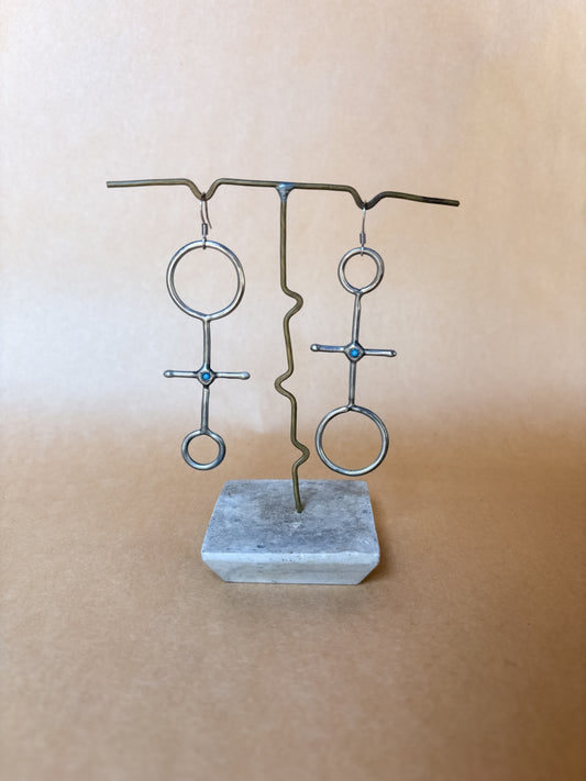 sky blue sigil earrings