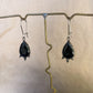 black teardrop earrings