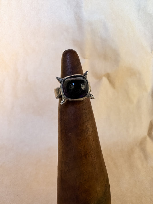 purple spiked ring