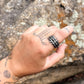 spiked crown stacking ring