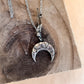 swinging crescent moon necklace