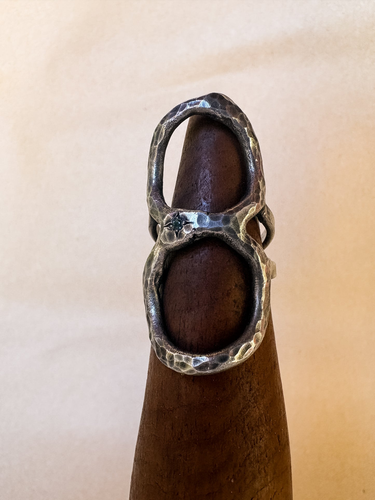 hammered double portal ring