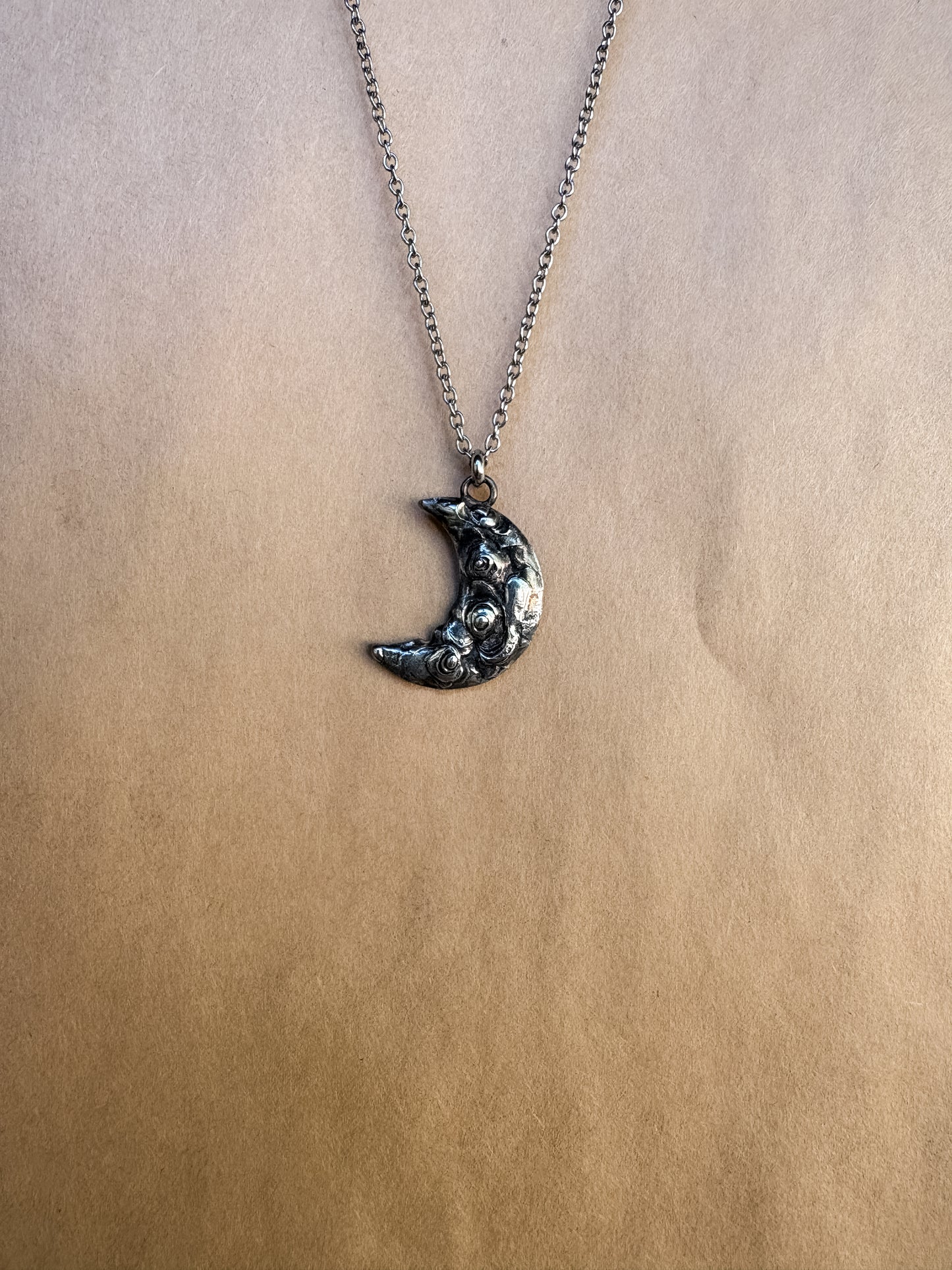 small crescent moon necklace