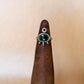 thorny crimson & green ring