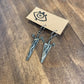 swirly sword and dagger earrings