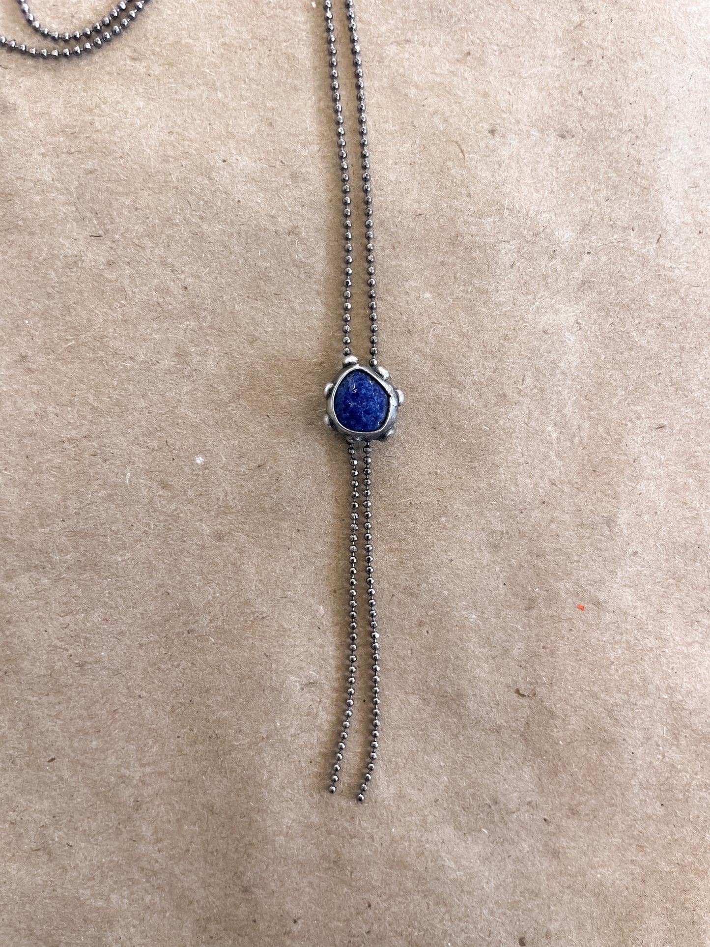 blue burst fauxlo necklace