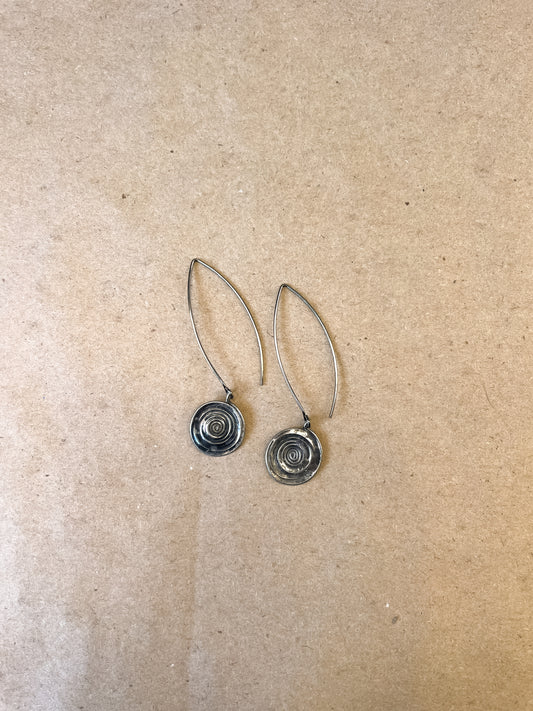 dark swirl earrings