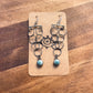 blue drop chain earrings