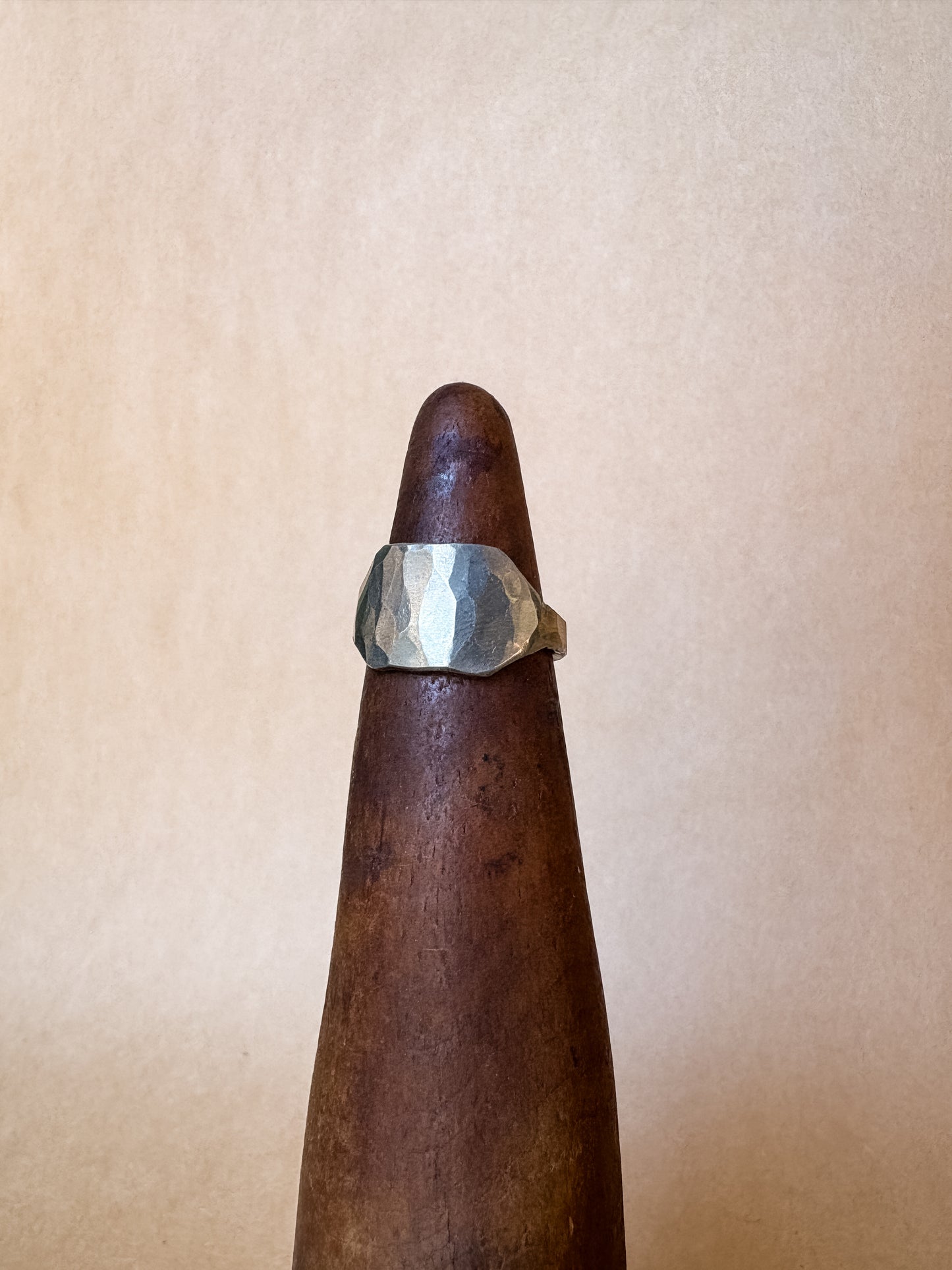 hammered signet ring
