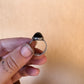 purple dome wide band ring