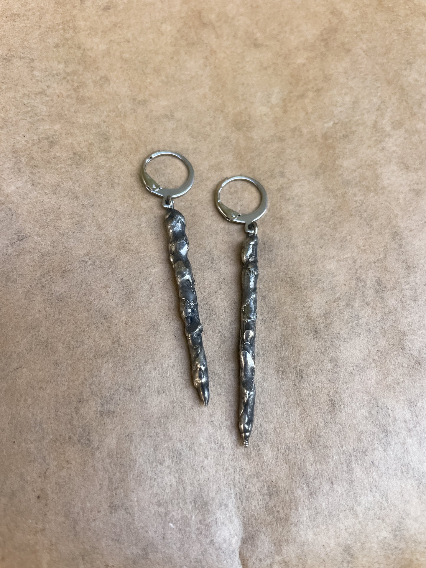 slag spike earrings