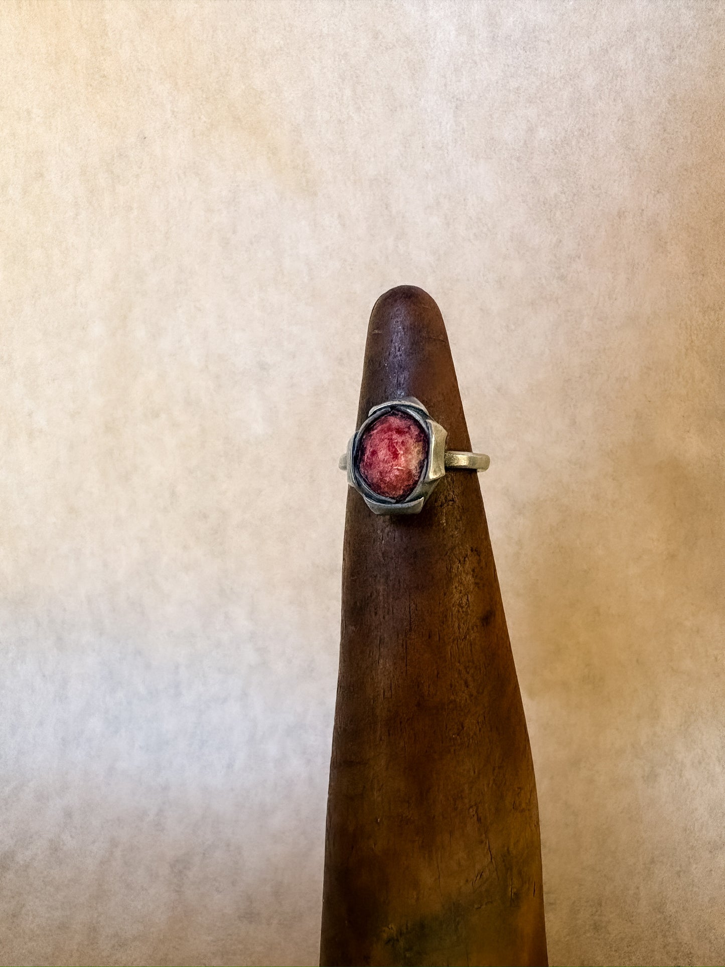 rhodochrosite ring