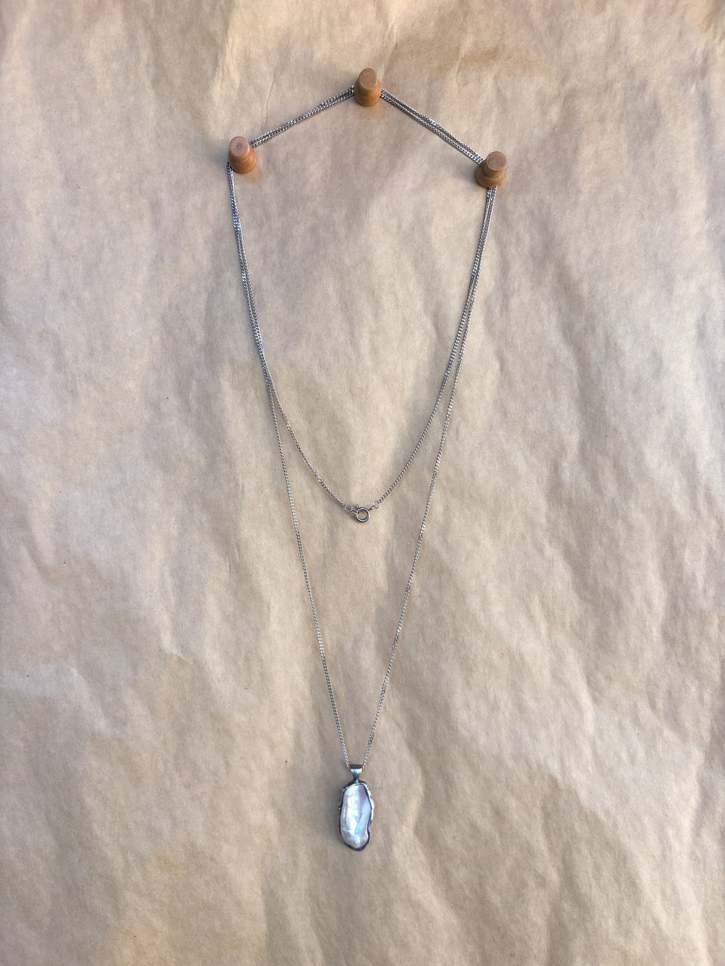 pearl glacier wrap necklace