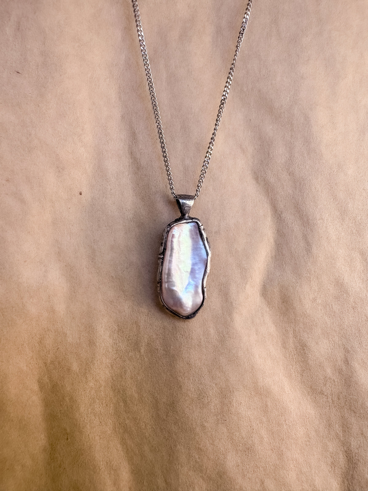 pearl glacier wrap necklace