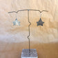 broad star earrings