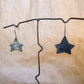 broad star earrings