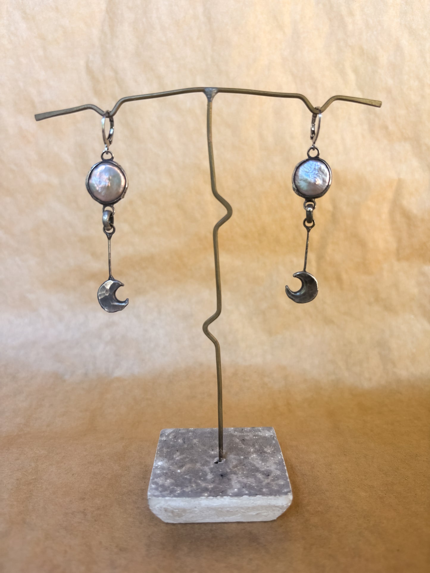 moondrop pearl earrings