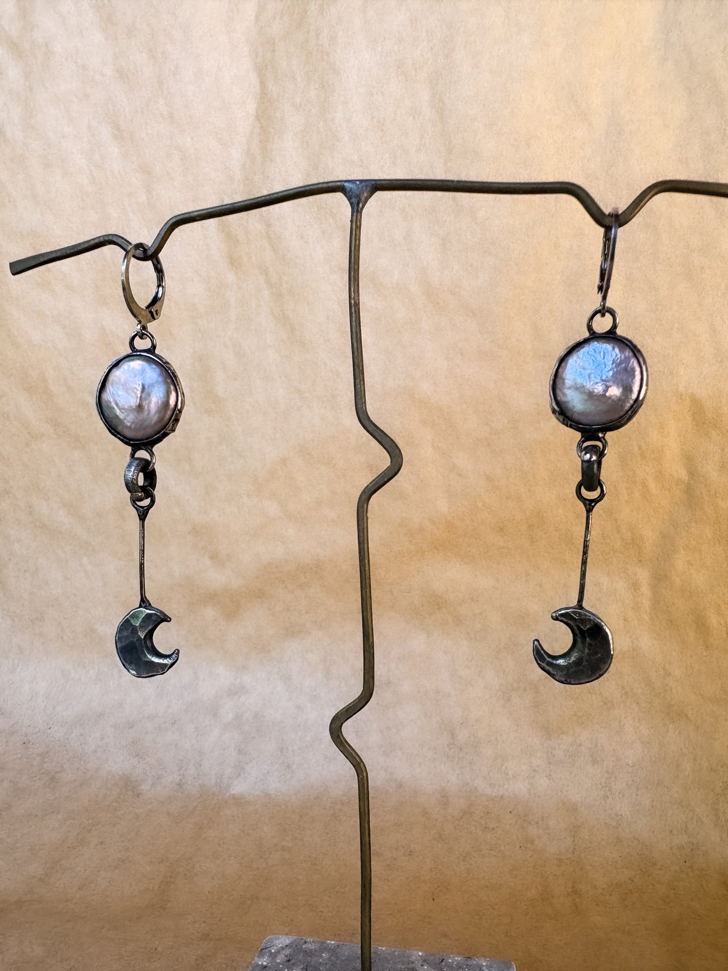 moondrop pearl earrings
