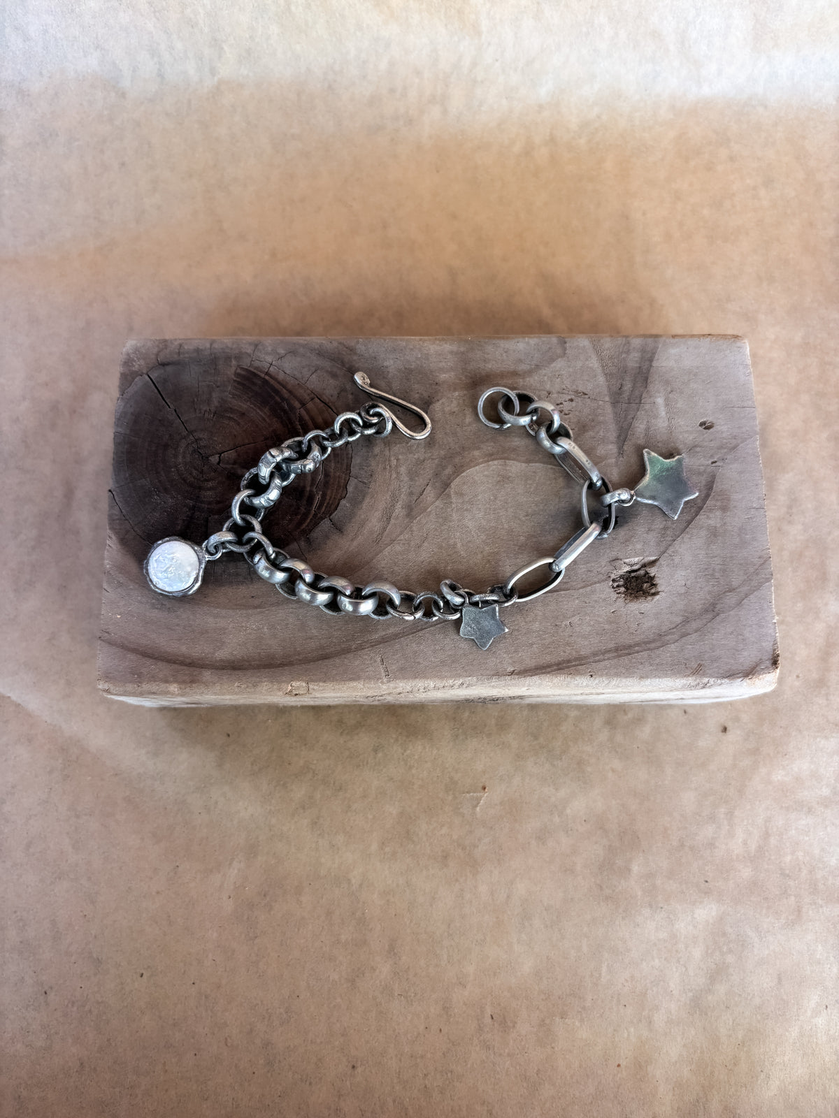 full moon charm bracelet