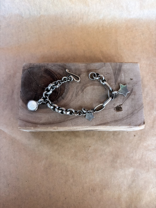 full moon charm bracelet