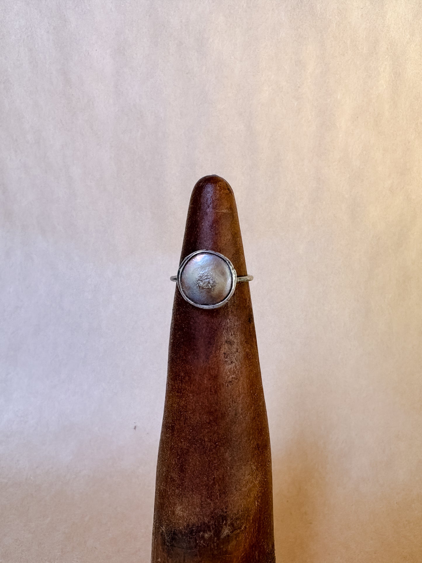 cocoa pearl ring