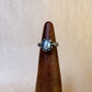 baby blue pearl slag ring