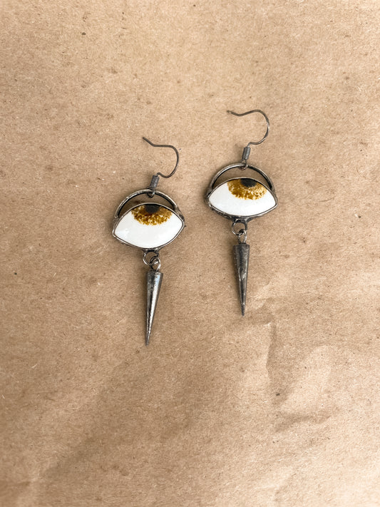 dagger eyeroll earrings
